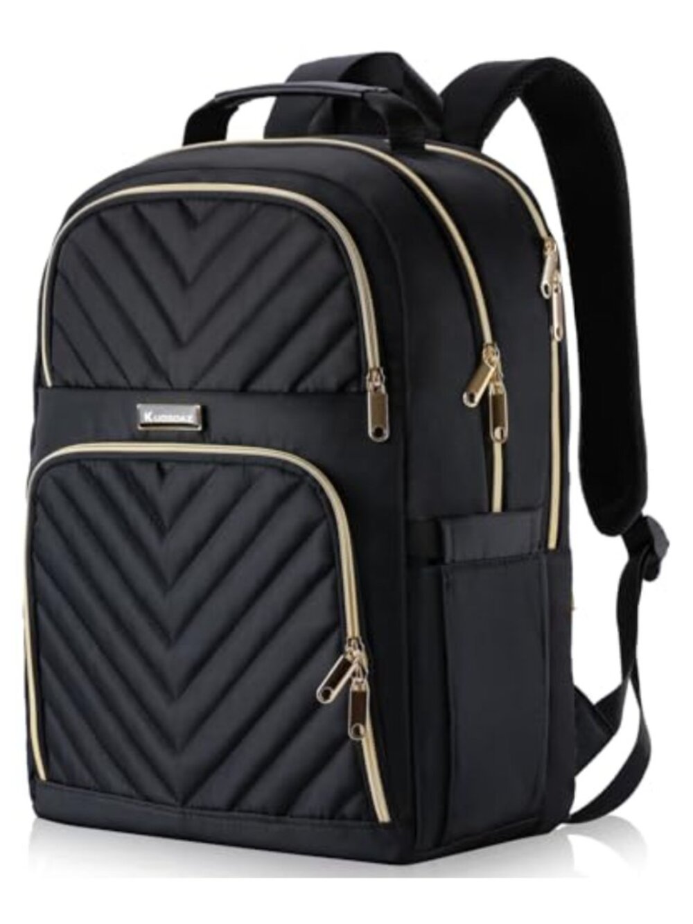 Quilted Laptop Backpack for Women, 15.6 Inch Waterproof Anti-theft Daypack